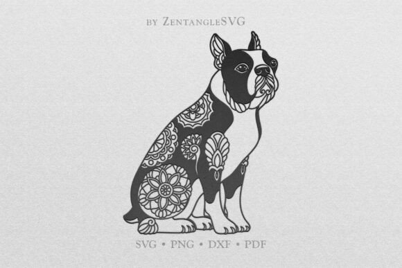 Boston Terrier SVG Mandala Dog Breed SVG Review