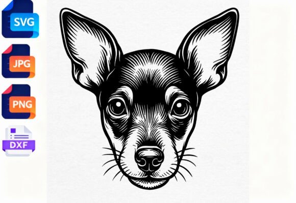Chihuahua Dog Head SVG Cut File for