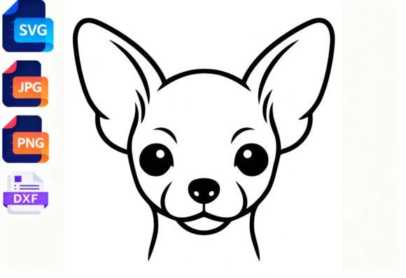 Cute Chihuahua Dog Face SVG Clipart Review