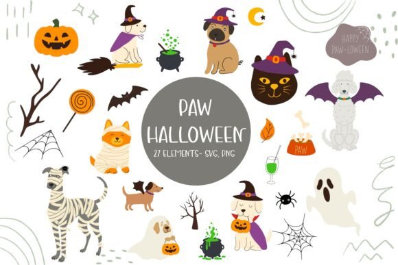Cute Halloween Dog Cat SVG PNG Bundle Review