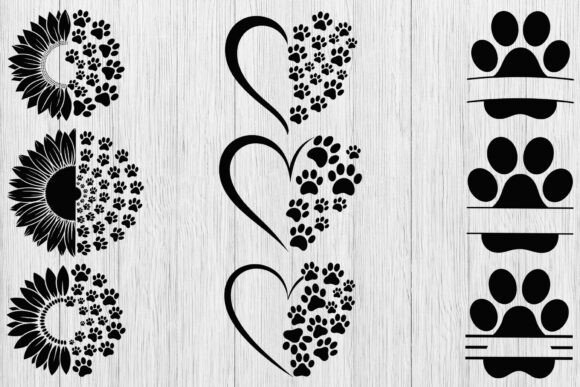 Dog Clipart SVG Bundle, Sunflower with