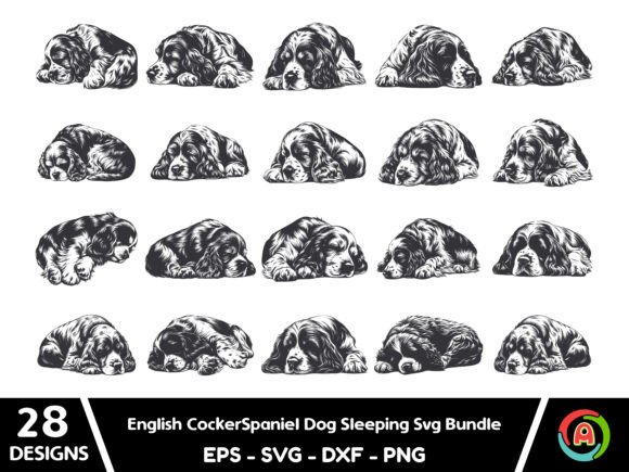 English Cocker Spaniel Dog Sleeping Svg Review