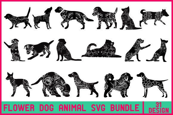 FLOWER DOG ANIMAL SVG BUNDLE Review for Embroidery Projects