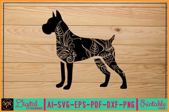 Flower Dog Animal SVG Vector 39