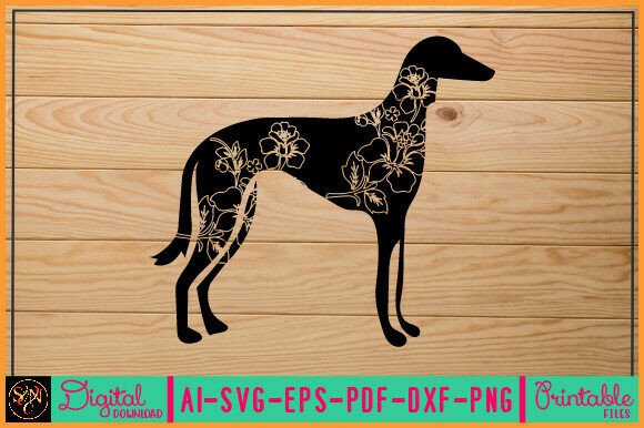 Flower Dog Animal SVG Vector 46