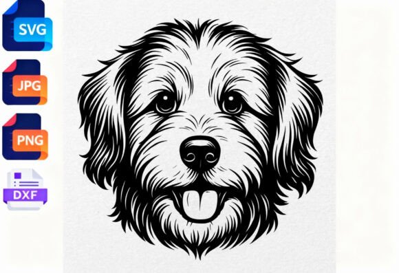 Fluffy Dog Face SVG Cut File Review