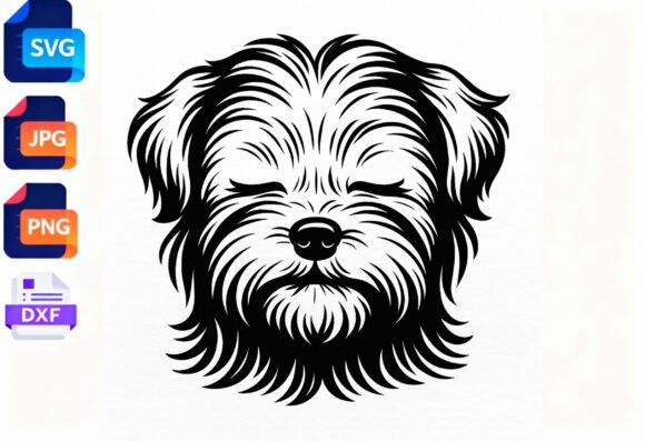 Fluffy Dog Face SVG Cut File Review