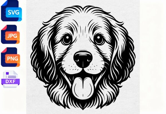 Golden Retriever Dog Face SVG Cut File Review