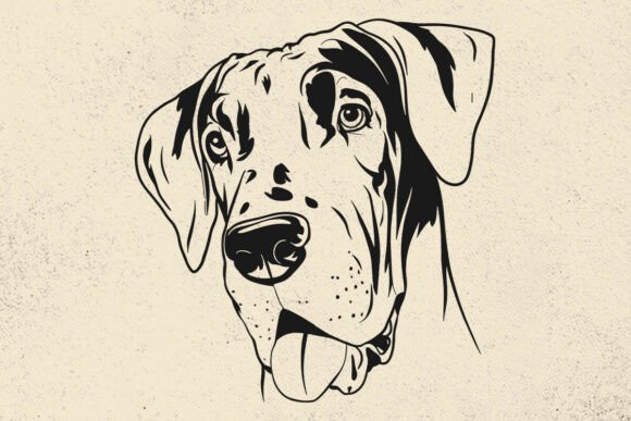 Great Dane Svg for Embroidery Projects
