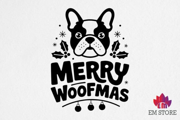 Merry Woofmas Dog Christmas Embroidery Design