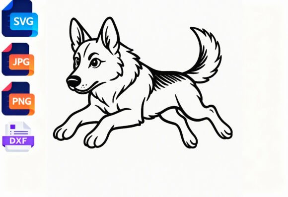 Running Dog Outline SVG DXF JPG Review