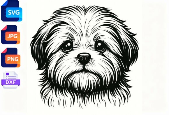 Shih Tzu Dog Face SVG Clipart Review
