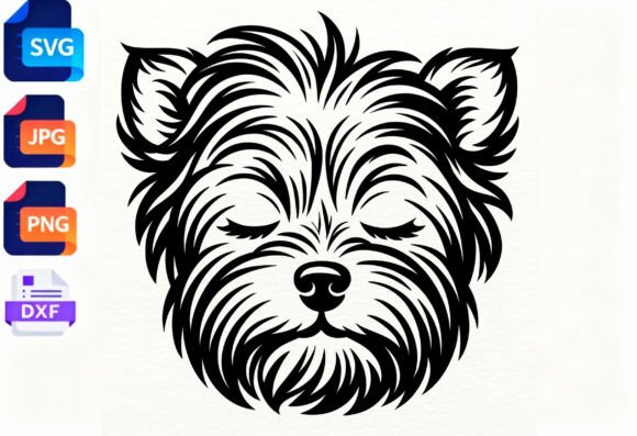 Yorkie Dog Face SVG Cut File Review